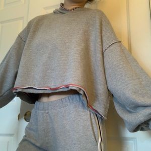 Free People Movement Balloon Sleeve Slouchy Hoodie